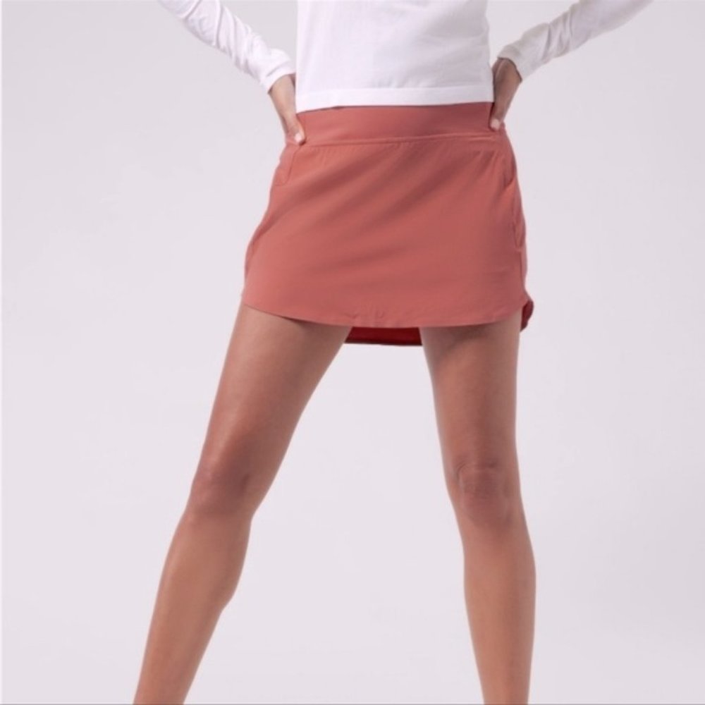 Athleta Run With It 14” Skort in Terra Cotta